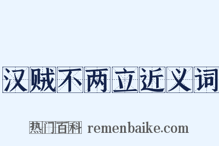 汉贼不两立近义词是什么意思的图片